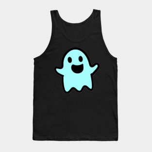 Charming Baby Blue Ghost Sticker: Adorable Vinyl Decal for Spooky-Cute Enthusiasts! Tank Top